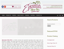 Tablet Screenshot of epicureanoliveoils.com